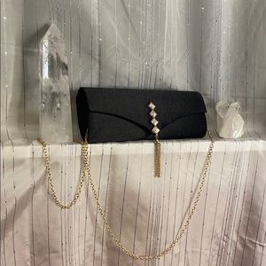 Black diamond clutch purse